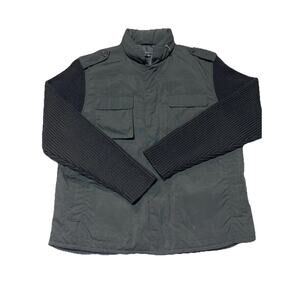 Theory Pash Jacket Mens Extra Large Black Wool Sleeves Packable Hood Urban XL